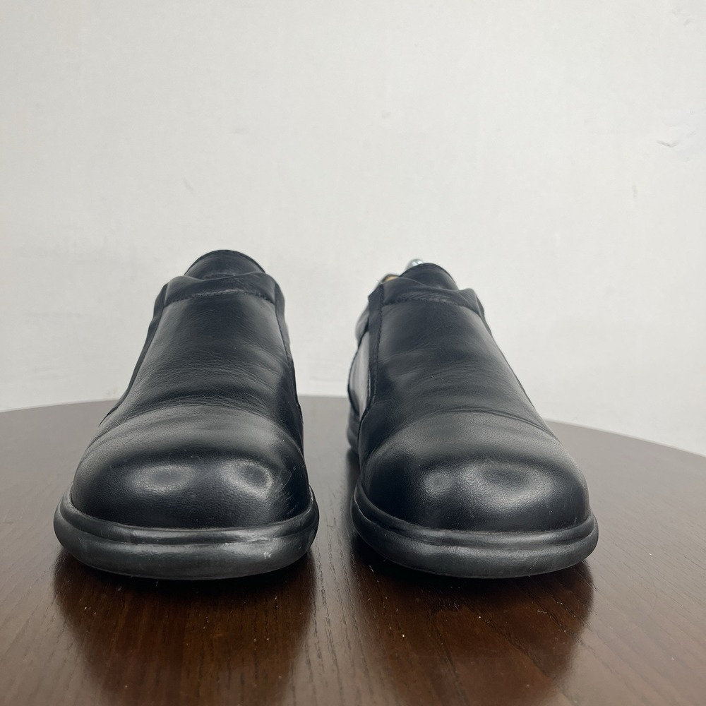 Birkenstock Footprints Shoes Women's 38 / 7-7.5 Black Leather Comfort Loafer - Picture 3 of 16